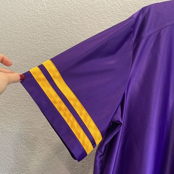 NFL Team Apparel Purple Minnesota Vikings Football Satin V Neck Jersey Size 2XL - Picture 2 of 7